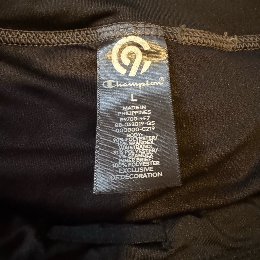 Champion Black and Gray Athletic Shorts, size large - Picture 4 of 6